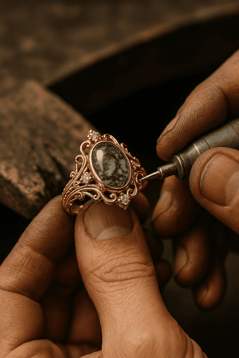 Felicegals - Moss Agate Ring